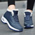 Women's navy pattern shape winter double rocker bottom shoe sneaker 05