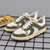Men's dark green casual lace up shoe sneaker 03