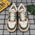 Men's dark green casual lace up shoe sneaker 04