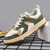 Men's dark green casual lace up shoe sneaker 05