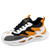 Men's orange white casual wave style logo print shoe trainer 01