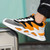 Men's orange white casual wave style logo print shoe trainer 04