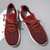 Men's red flyknit texture stripe sock like fit shoe trainer 06