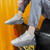 Men's grey stripe accents casual shoe trainer 02