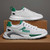 Men's white green logo pattern print casual lace shoe sneaker 06