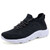 Men's black casual flyknit texture sock like fit shoe sneaker 01