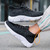 Men's black casual flyknit texture sock like fit shoe sneaker 02