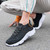 Men's black casual flyknit texture sock like fit shoe sneaker 04