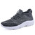 Men's grey casual flyknit texture sock like fit shoe sneaker 01