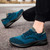 Men's peacock blue casual flyknit texture pattern shoe sneaker 02