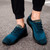 Men's peacock blue casual flyknit texture pattern shoe sneaker 04