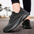 Men's dark grey casual flyknit texture pattern shoe sneaker 02