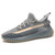 Men's denim blue flyknit stripe check texture lace up shoe sneaker 01