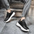 Men's black casual letter pattern print shoe sneaker 02