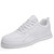 Men's white casual lace up shoe sneaker in plain 01