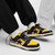Men's black yellow star pattern & prints lace up shoe sneaker 05