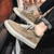 Men's khaki suede lathe line accents casual lace up shoe sneaker 03