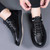 Men's black crocodile skin pattern casual shoe sneaker 02