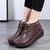 Women's brown casual plain winter rocker bottom shoe boot 04