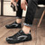 Men's black stripe casual lace shoe sneaker 03