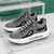 Men's grey check & pattern print casual shoe sneaker 06