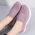 Women's pink flyknit texture stripe slip on rocker bottom sneaker 03