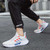 Men's white orange flyknit stripe block pattern sport shoe sneaker 02