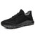 Men's black flyknit texture sock like sport shoe sneaker 01