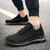 Men's black flyknit texture sock like sport shoe sneaker 03