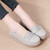 Women's grey penny strap slip on rocker bottom sneaker 06