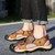 Men's brown casual velcro hollow vamp shoe sandal 03