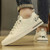 Men's white pattern print & check casual shoe sneaker 04