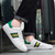 Men's white stripe & patterned casual shoe sneaker 05