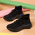 Women's black flyknit sock like fit high top shoe sneaker 07