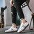 Men's white stripe label print casual shoe sneaker 03