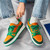 Men's orange ripped accents casual canvas shoe sneaker 08