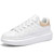 Men's white beige patterned casual shoe sneaker 01