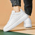 Men's white patterned casual shoe sneaker 05