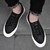 Men's black label & pattern print drawstring lace shoe sneaker 03