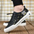 Men's black label & pattern print drawstring lace shoe sneaker 04