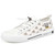 Men's white label & pattern print drawstring lace shoe sneaker 01