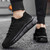 Men's black flyknit pattern check texture shoe sneaker 06