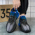 Men's black blue flyknit stripe check texture shoe sneaker 04