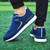 Men's navy flyknit pattern texture velcro shoe sneaker 02