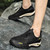 Men's black mesh hollow out casual shoe sneaker 02