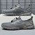 Men's grey mesh hollow out casual shoe sneaker 06