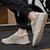 Men's camel splicing pattern print shoe sneaker 04