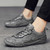 Men's grey croc skin pattern sewn accents shoe sneaker 04