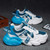 Men's white blue pattern tag accents shoe sneaker 06