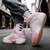 Men's pink pattern mesh velcro tag shoe sneaker 03